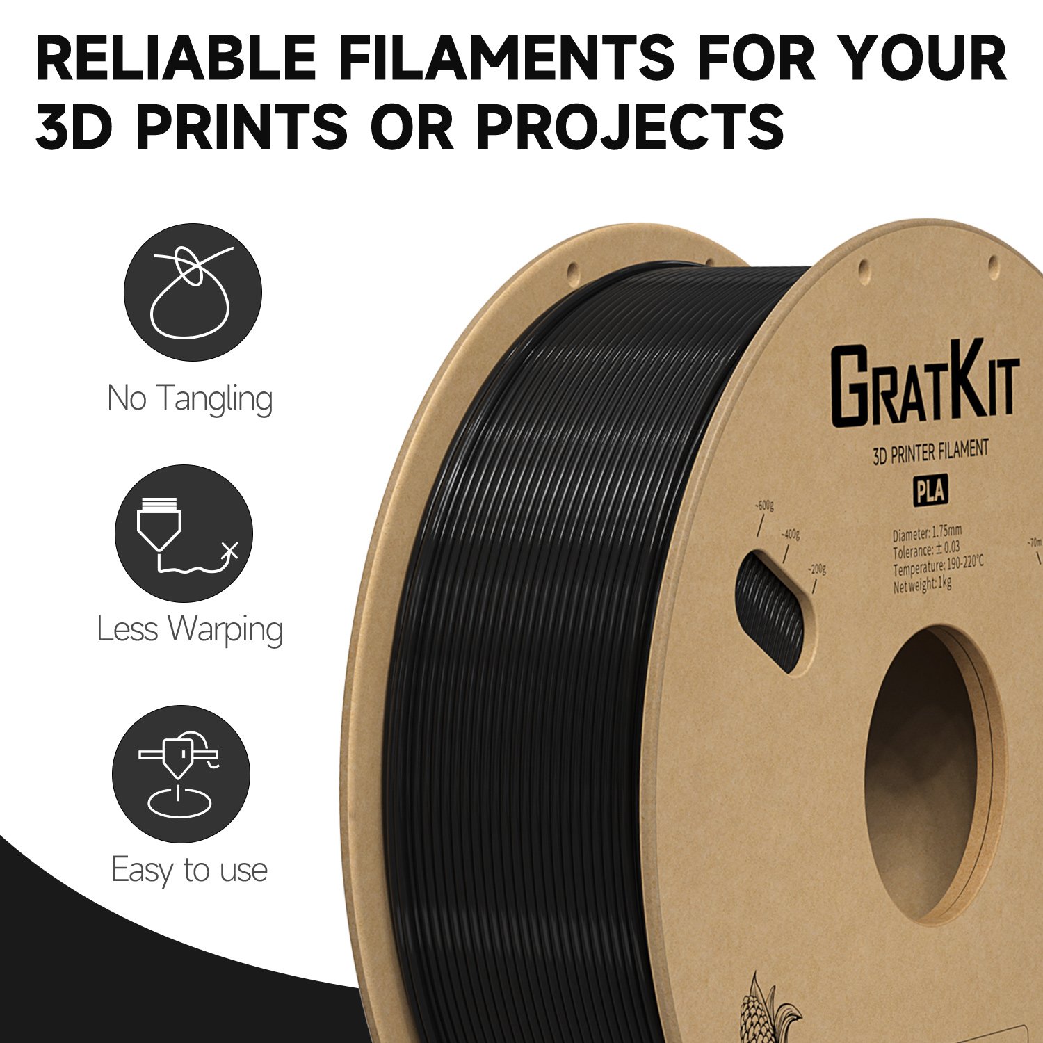 New Hot selling PLA Filament 1.75mm filamento Plain PLA