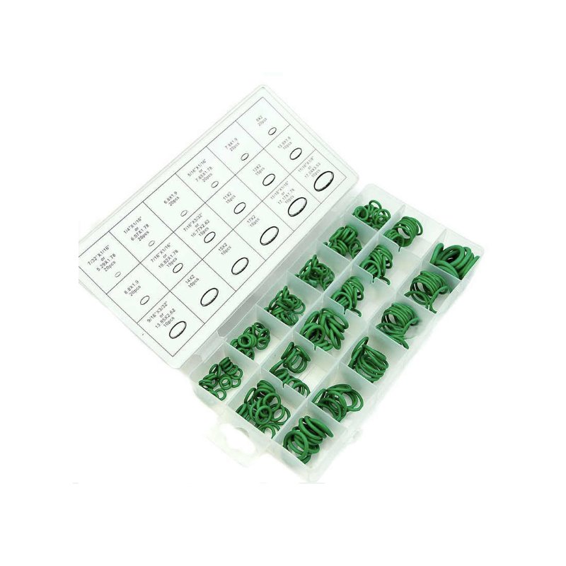 Car Seal Rings Kit Green 270pcs/set 18 Sizes Auto Air Conditioning AC Repair HNBR Rubber O-Ring Seal Rings