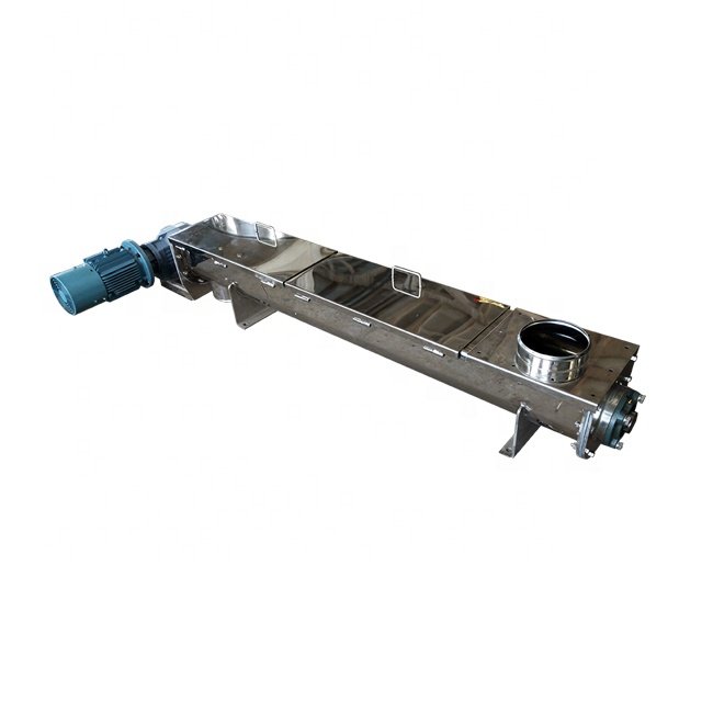 DZJX Durable Inclined Stainless Steel Milk Starch Powder Screw Feeder Conveyor Machine U Type Auger Conveyors For Acid Conveying