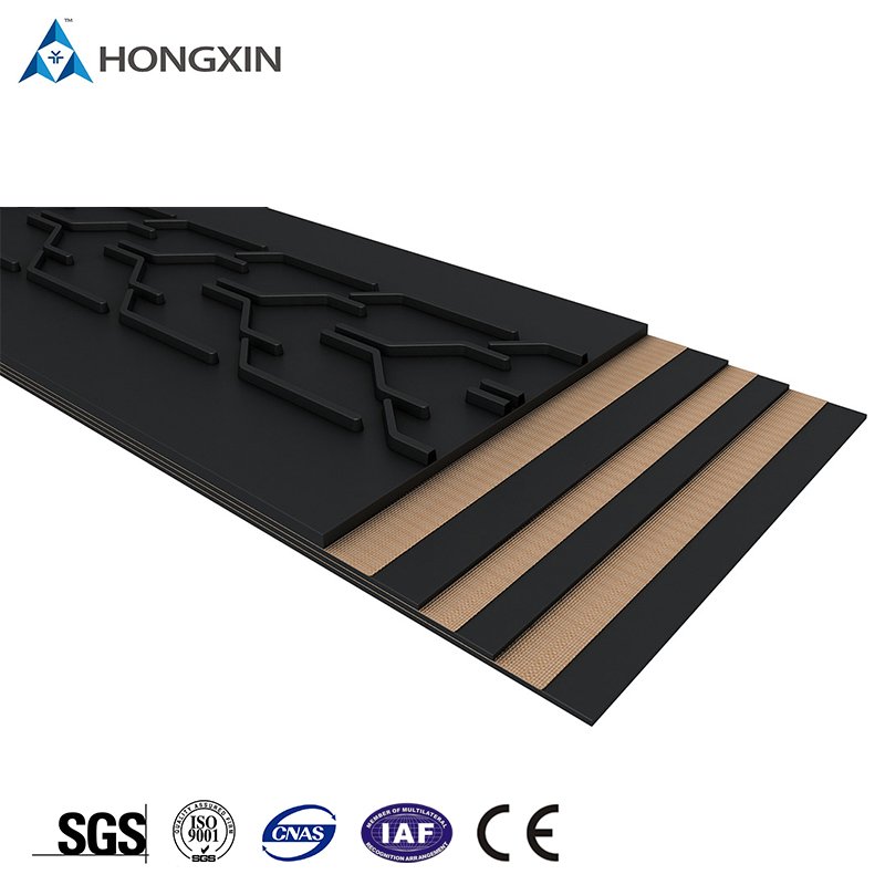 Customized oil resistant Fire retardant Fabric Steel cord belt Profiled Conveyor Belt