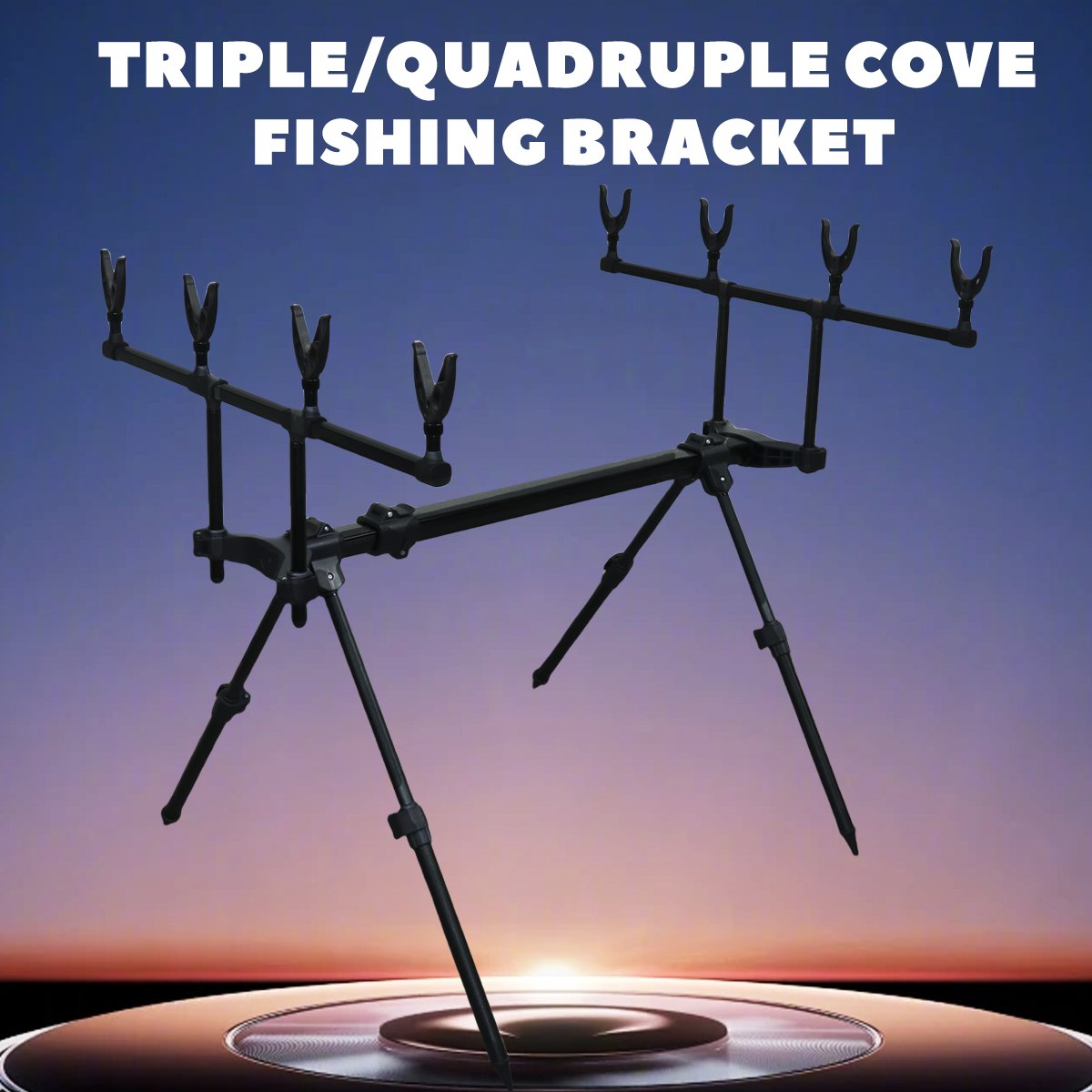 New aluminum alloy three or four pivot sea rod adjustable bracket European multi-purpose library fishing rod holder fishing gear