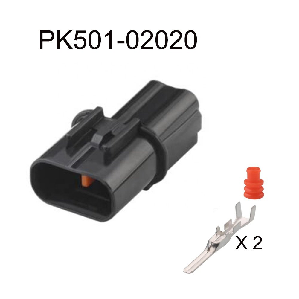 PB625-02027 PK501-02020 automotive waterproof connector 2 pin female male cable plug terminal socket