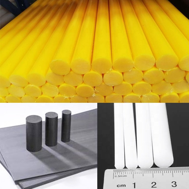 Colorful UHMWPE Rod 10mm-300mm Diameter UV Stable HDPE Bar Plastic Engineering Material for Cutting and Moulding