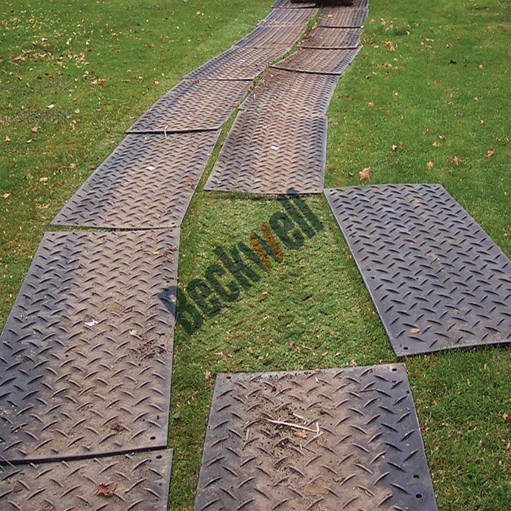 Budget 4x8ft HDPE Ground Protection Mat Heavy Duty Roadway Trackway Access Footway for Construction Sites