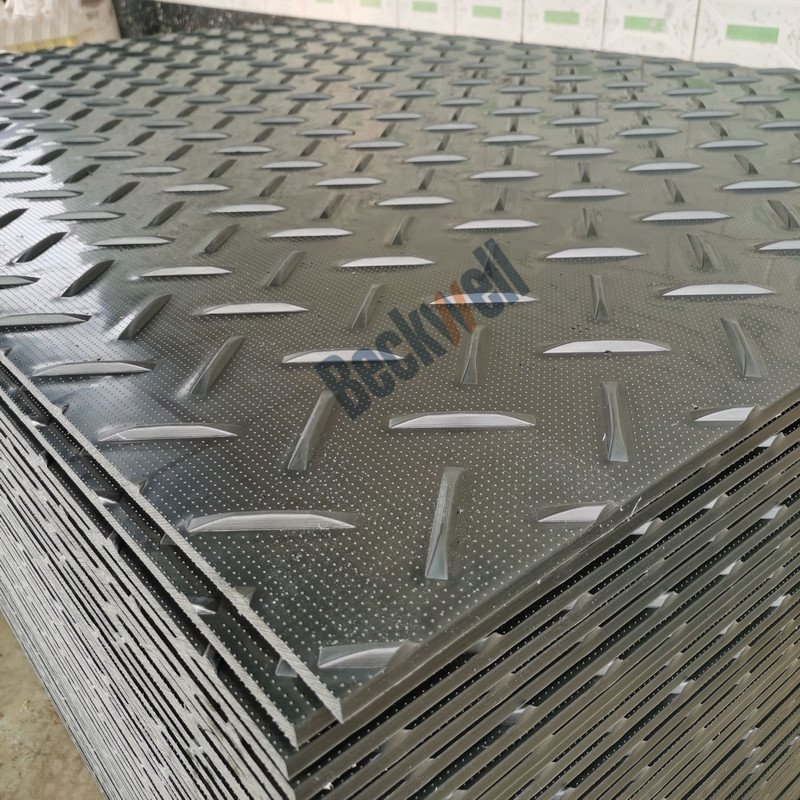 Budget 4x8ft HDPE Ground Protection Mat Heavy Duty Roadway Trackway Access Footway for Construction Sites