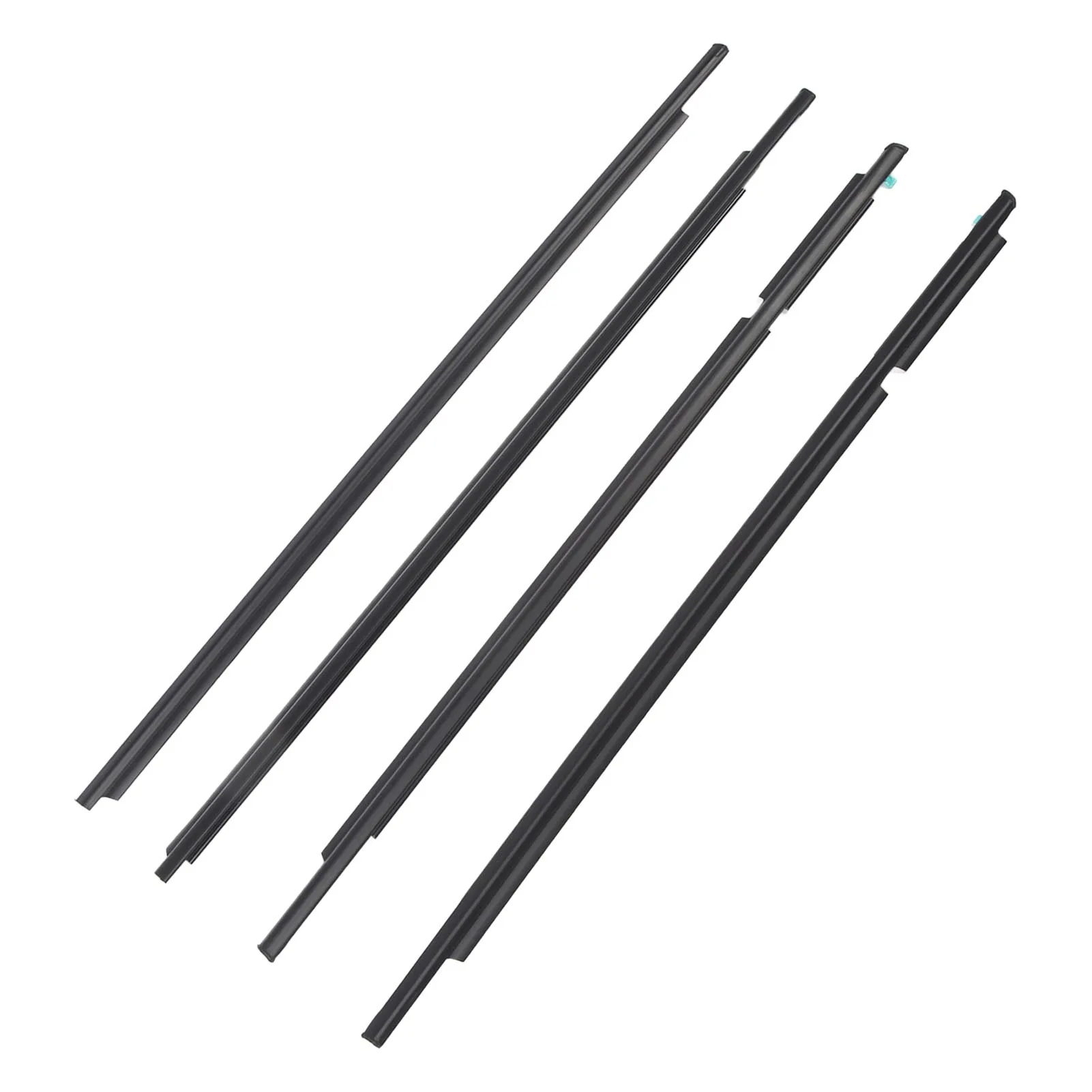 4PCS/Set Chrome Black Car Door Window Glass Weatherstrip for Toyota Land Cruiser Prado 2003-2009 GRJ120/RZJ1 GX470