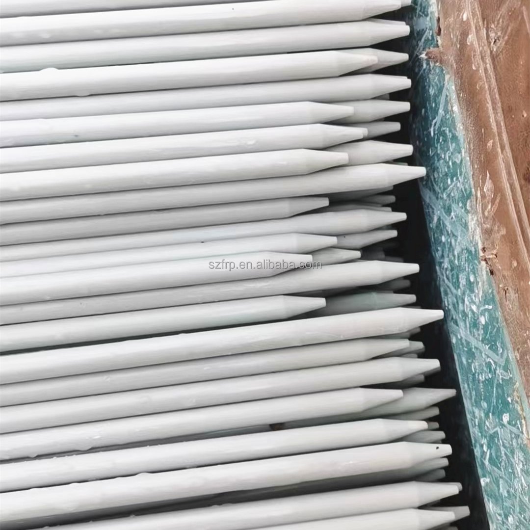 Fibreglass fibre fiber glass PRFV GFK GRP de fibra de vidrio 15mm fibergLass rod 6mm puLtruded point rod tapered rod fLexibLe