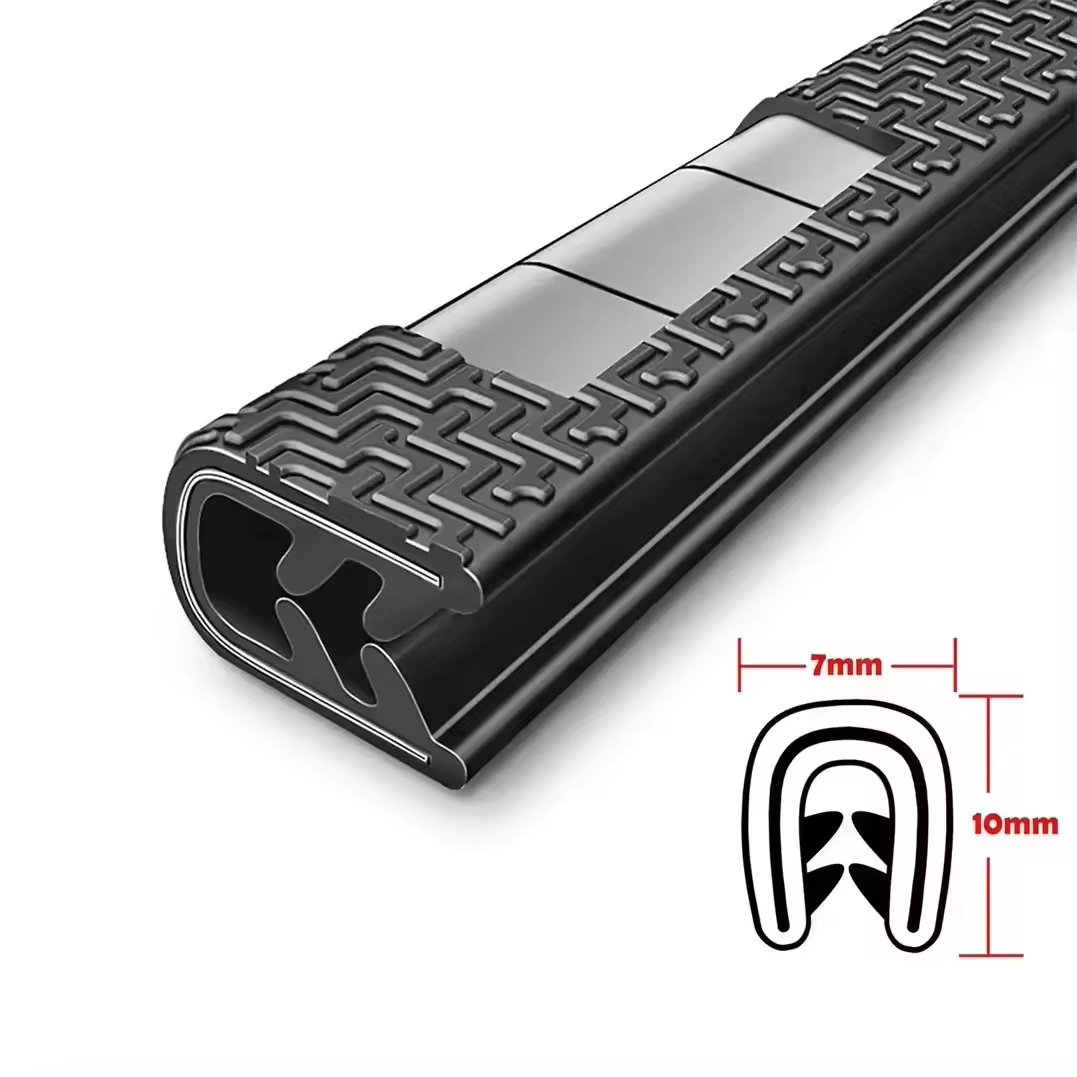 Car Side Door Edge Guards Protector U-Shaped Keel Helmet Edging Strip Scooter Anti-Collision Strip Free Paste
