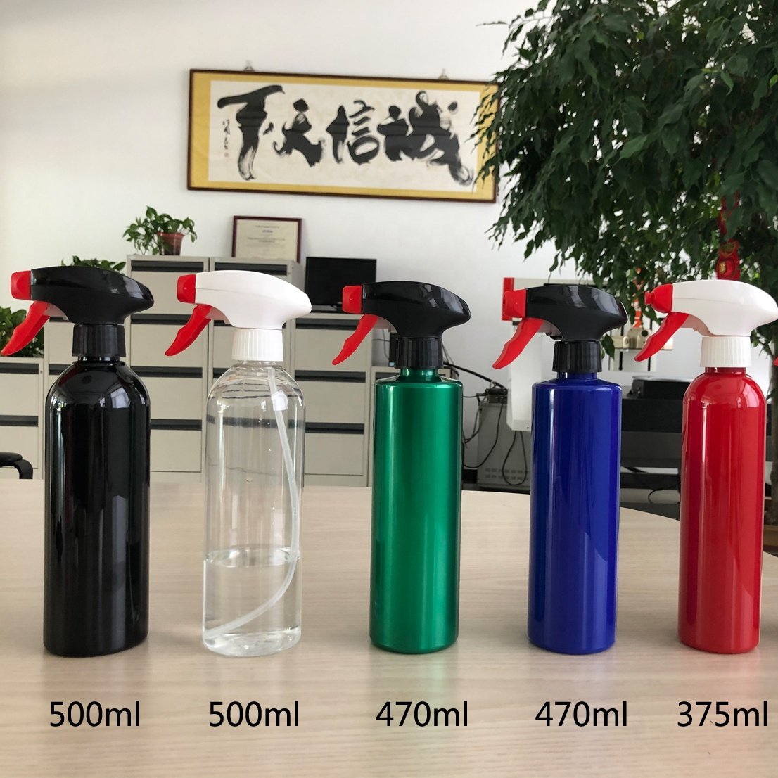 450ml 500ml Different Colors Plastic Mist triggers Spray Bottle