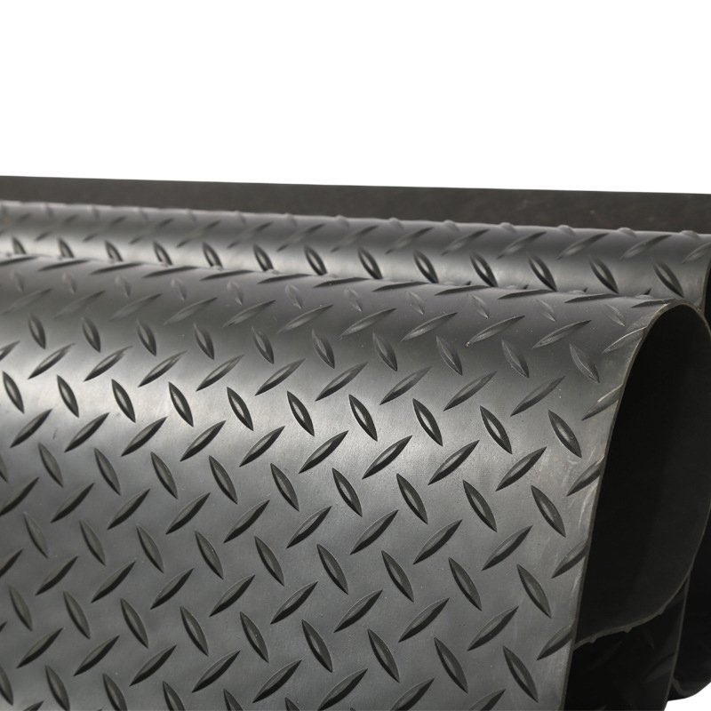 Button Dot Anti-Slip Industrial Rubber Sheet 3mm Thick Coin Flooring Matting Rolls Gym Custom Moulding Cutting Processing