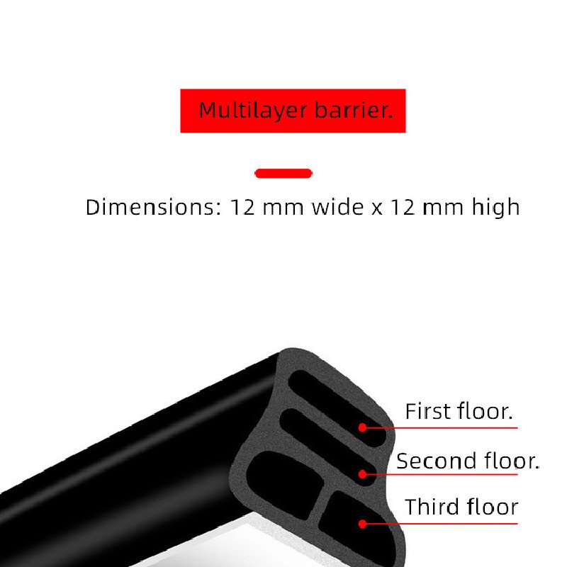 Universal Rubber Self Adhesive Car Automotive Door Weatherstrip Seal Rubber Strip