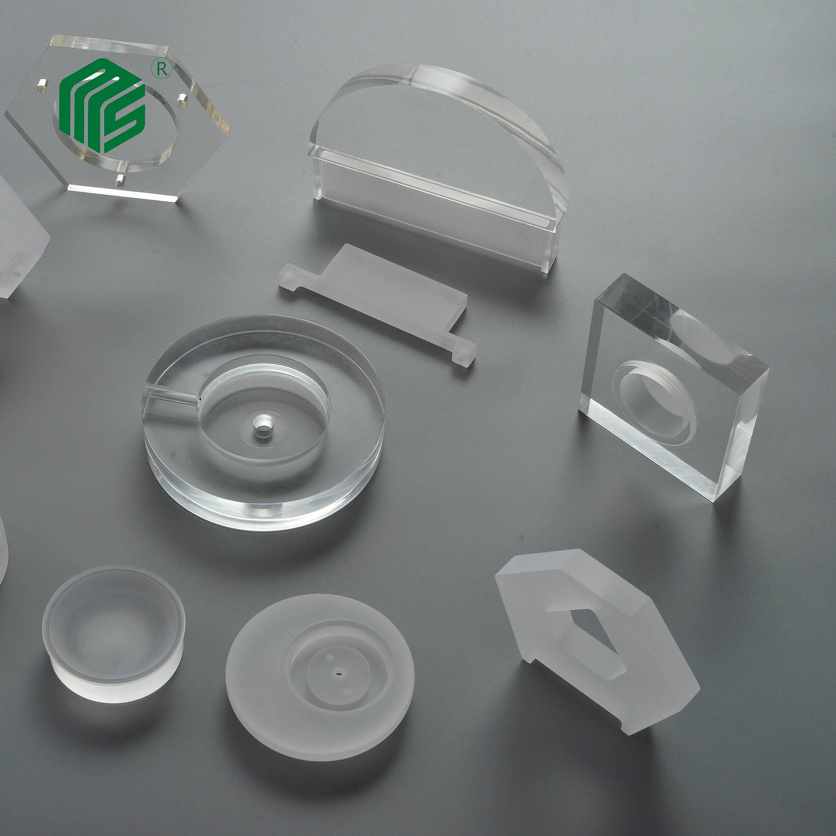 Acrylic PMMA Lathe Products With Special Shape For LED Light Accessories
