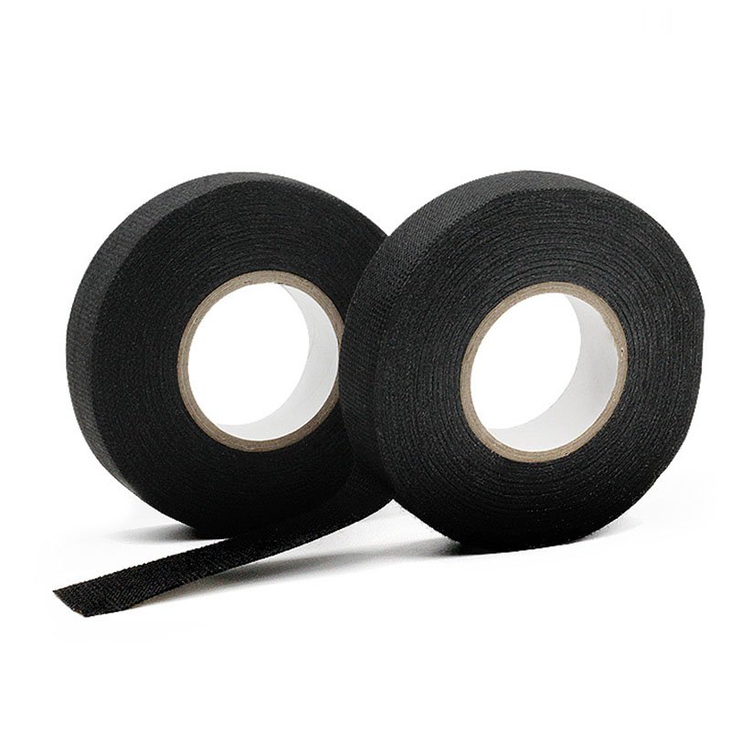 Single Sided Car Wire Cable Wrapping Black Cotton insulation Tape Roll