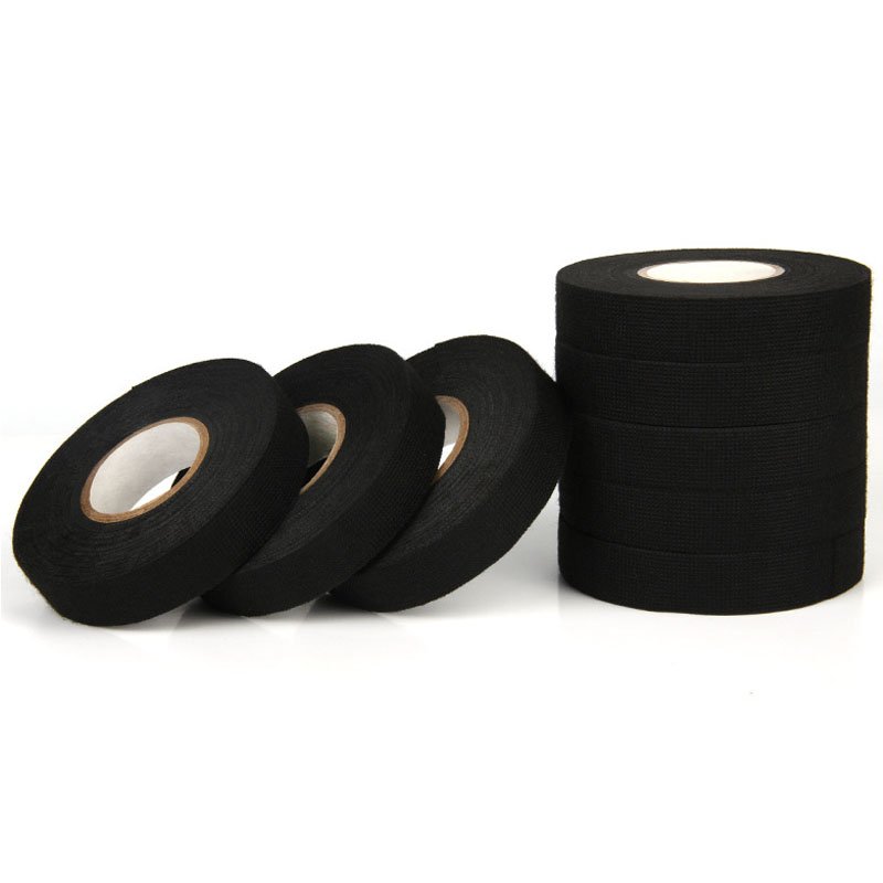 Single Sided Car Wire Cable Wrapping Black Cotton insulation Tape Roll