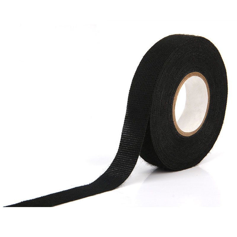 Single Sided Car Wire Cable Wrapping Black Cotton insulation Tape Roll