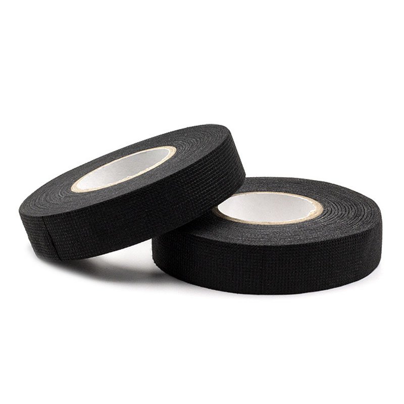 Single Sided Car Wire Cable Wrapping Black Cotton insulation Tape Roll