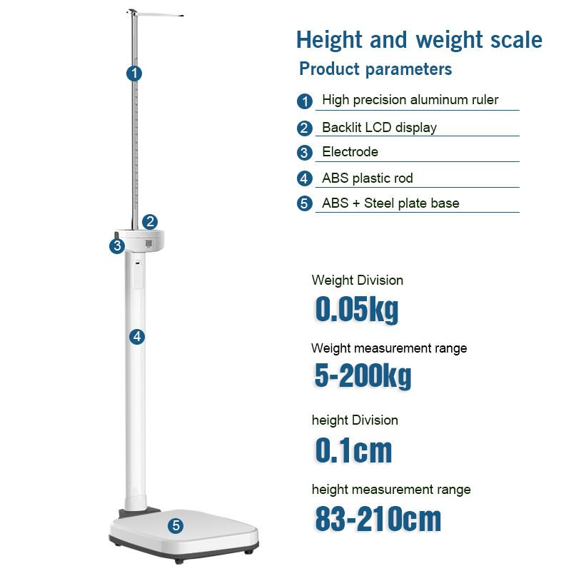 Mechanical Medical Measuring Rod Height Scale Digital Body Weight Machine
