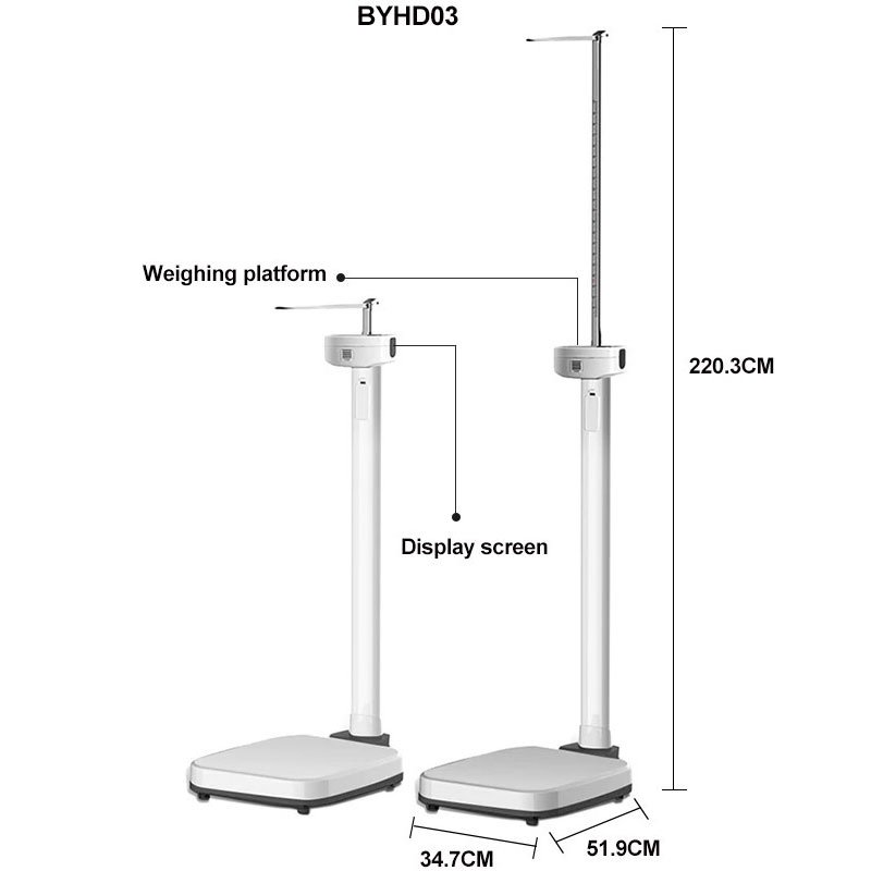 Mechanical Medical Measuring Rod Height Scale Digital Body Weight Machine