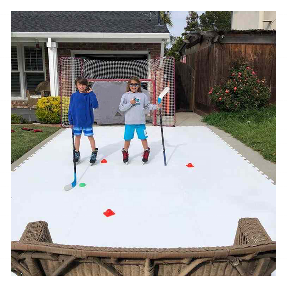 UHMWPE Mobile synthetic ice rink 4x8 skating board synthetic ice dasher board hockey/slideboard/sliding board