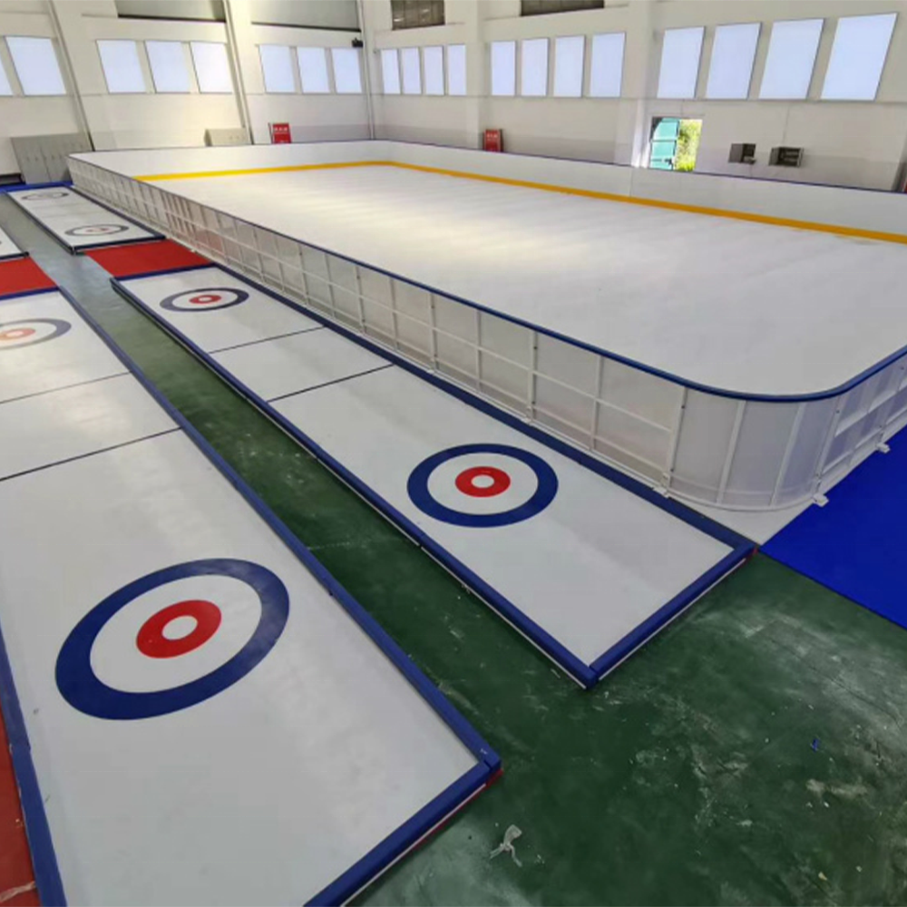 UHMWPE Mobile synthetic ice rink 4x8 skating board synthetic ice dasher board hockey/slideboard/sliding board