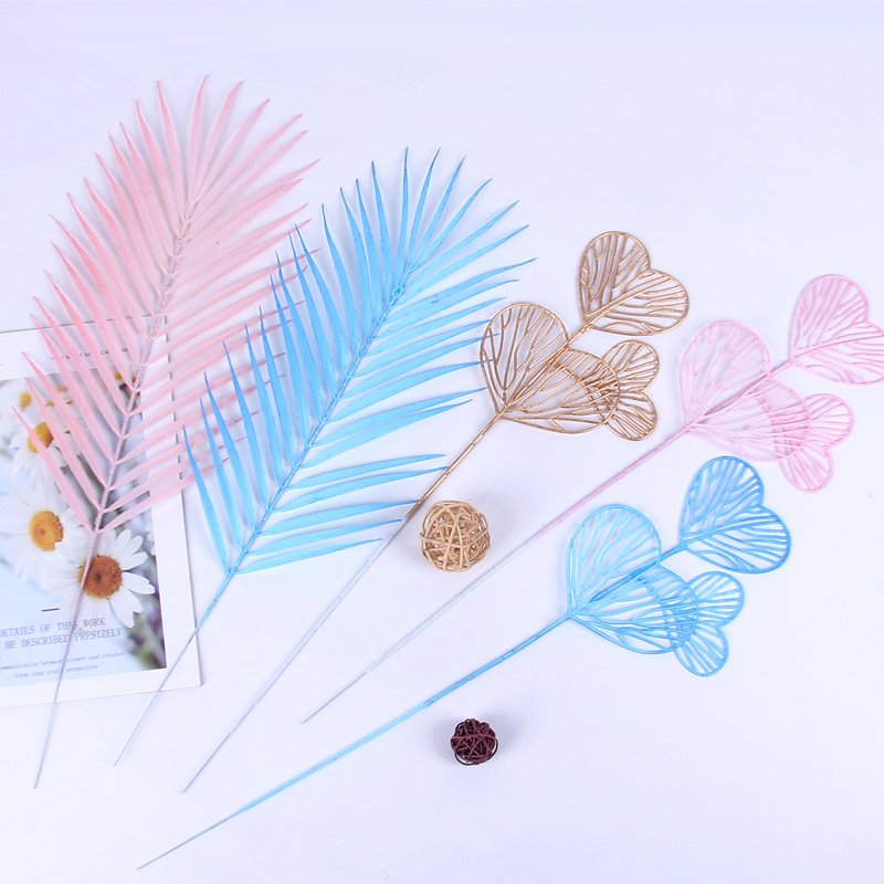 Bouquet Packaging Material Love Leaf Loose Tail Blade Scattered Inserting Rod Diy Plastic Rod Flower Decoration