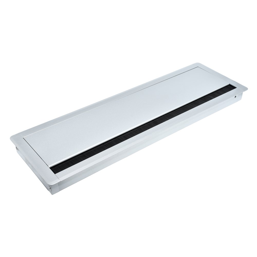aluminum alloy soft closing rectangular square office table desktop desk cable hole cover grommet
