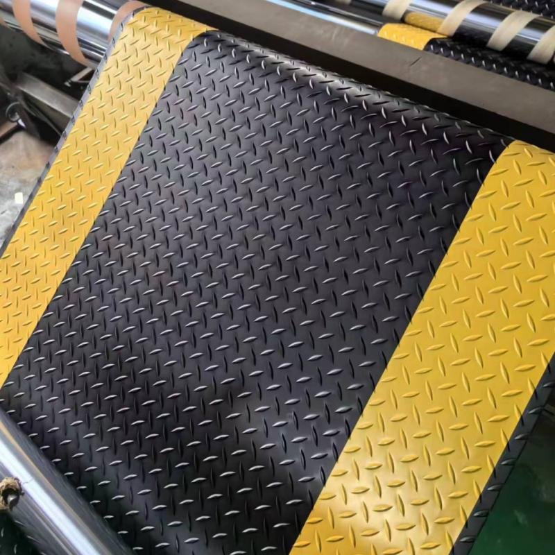 AEGIRSAFE Black 3layer Anti-Fatigue Rubber Floor Mat for Industrial Workshop