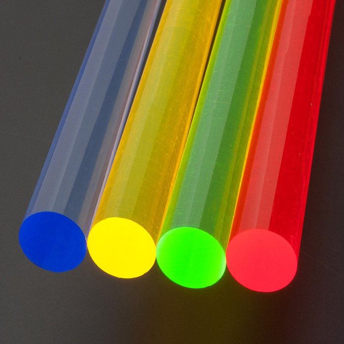200mm Long Color Clear Acrylic Plastic Rods 30mm Diameter Round Lucite Rod