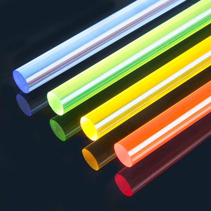 200mm Long Color Clear Acrylic Plastic Rods 30mm Diameter Round Lucite Rod