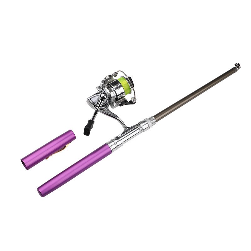 Pen spinning fishing reels metal rod kit made for japan pesca Fishing rod set with lure&hook