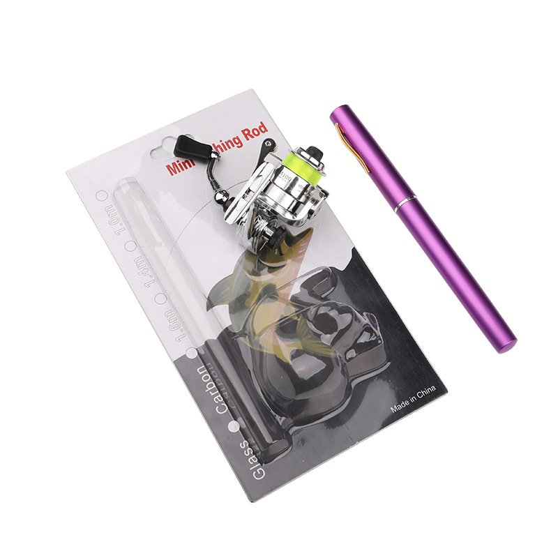 Pen spinning fishing reels metal rod kit made for japan pesca Fishing rod set with lure&hook