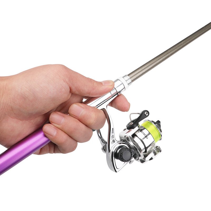 Pen spinning fishing reels metal rod kit made for japan pesca Fishing rod set with lure&hook
