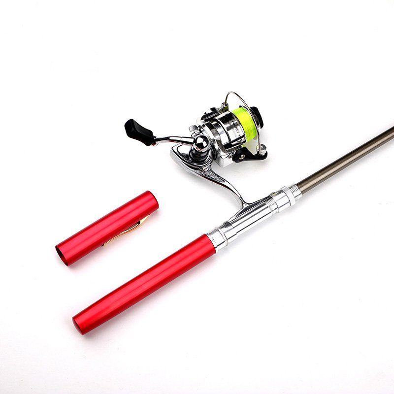Pen spinning fishing reels metal rod kit made for japan pesca Fishing rod set with lure&hook