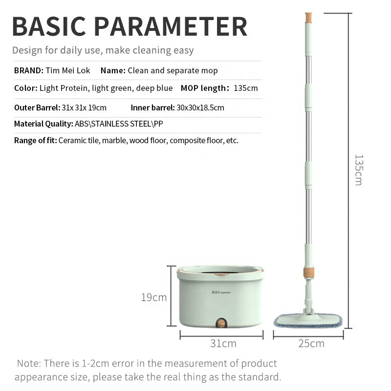 Best Selling 360 Spin Magic Mop Bathroom Mop with Bucket quick clean microfiber lazy squeeze flat mop self squeez
