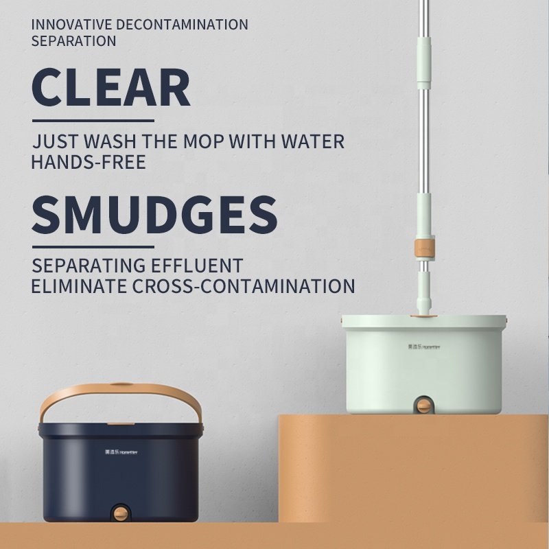 Best Selling 360 Spin Magic Mop Bathroom Mop with Bucket quick clean microfiber lazy squeeze flat mop self squeez
