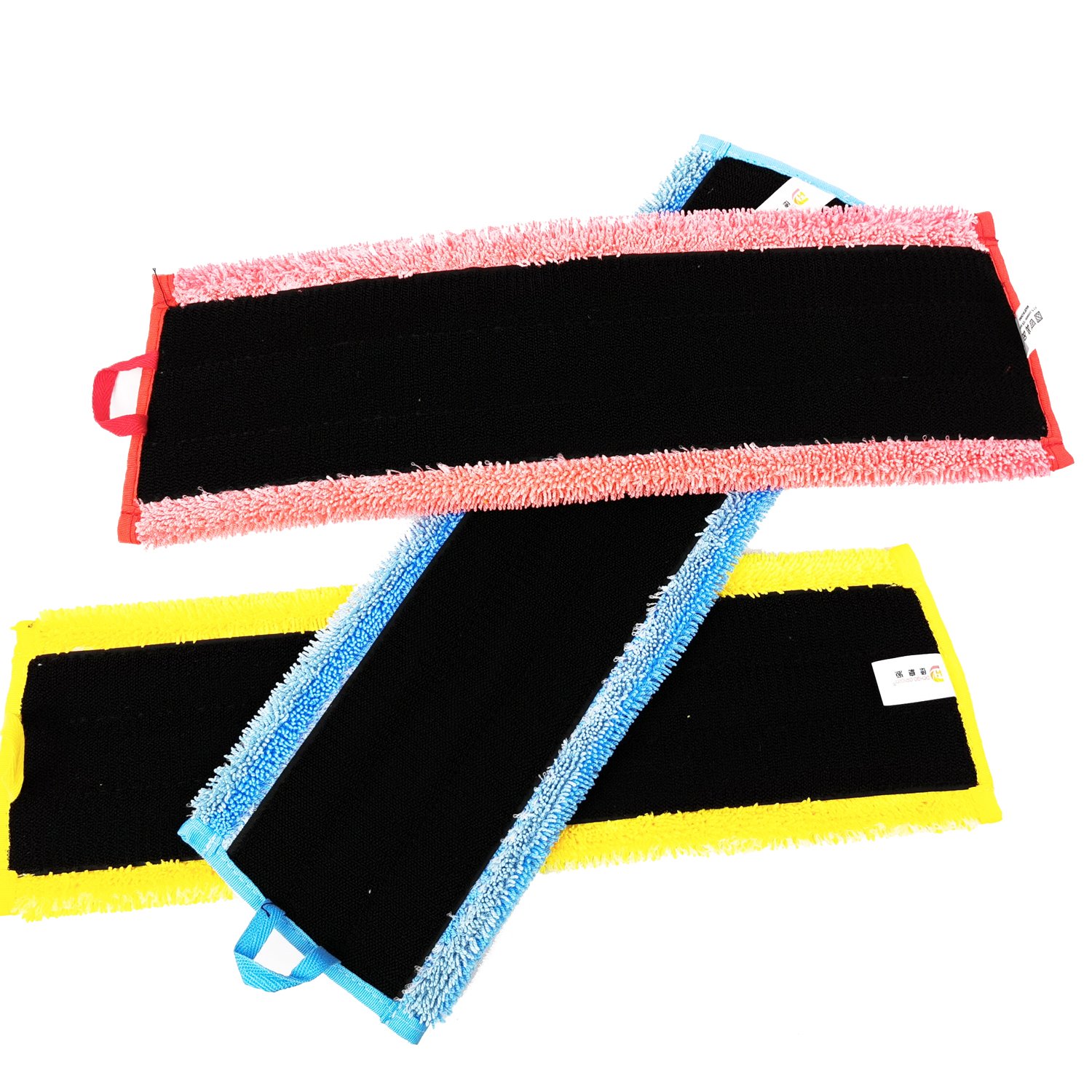 Microfiber 13*47cm Trapezoid Blue Mop Pad Microfiber Flat Floor Twisted Scrubber Mop Cleaner Pad Replacement
