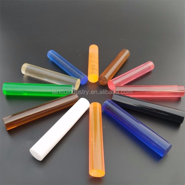 LANDU Black/blue/purple/orange/green Different Color Wholesale Clear Acrylic rod
