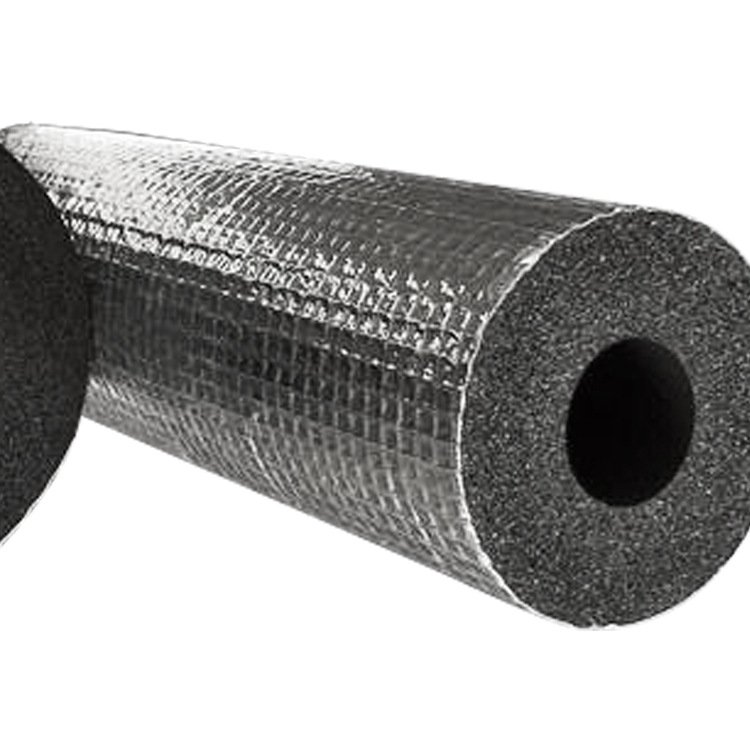 NBR/PVC Rubber Insulation Pipe for HVAC Copper Rubber Tube Custom Aluminum Foil Fireproof Skin Thermal Insulation Foam Pipe