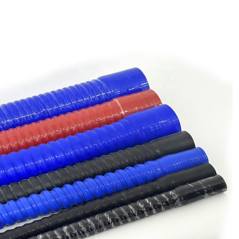 Manufacturers high Pressure Flexible Radiator Water Pipe Stainless Steel Reinfoerced Bellows corrugated Silicone Hose