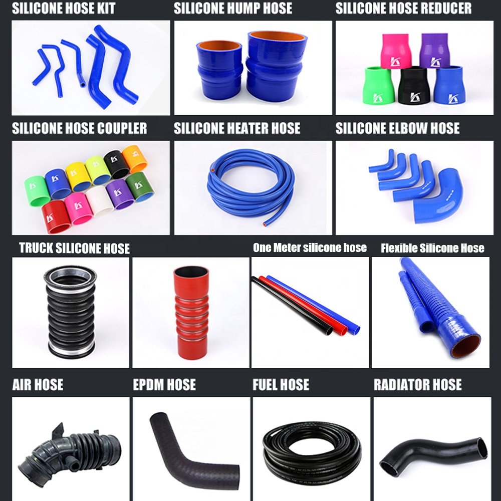 Manufacturers high Pressure Flexible Radiator Water Pipe Stainless Steel Reinfoerced Bellows corrugated Silicone Hose