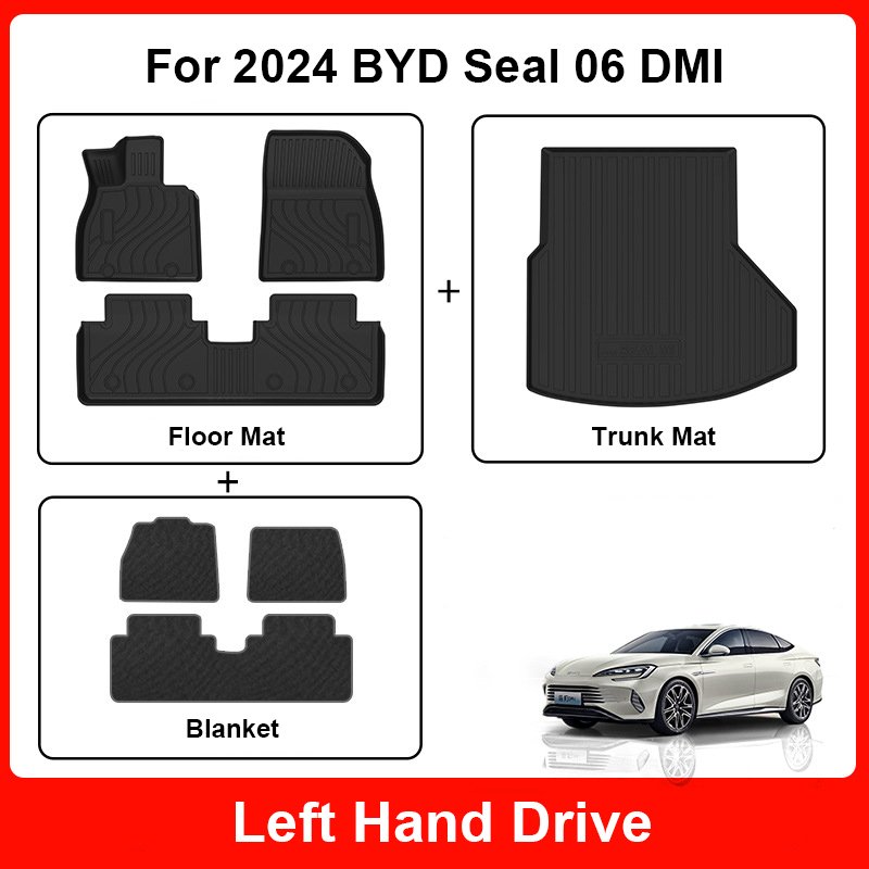 Custom Fit Car Interior Accessories TPE Rubber Floor Mat for 2024 BYD Seal 06 DMI ECO Waterproof Boot Mat Left Hand Drive