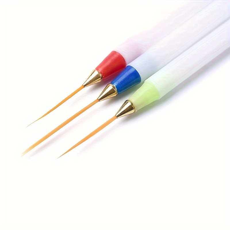 Nail pen 3 sets Painted line pen Plastic rod Fine line pen Nail nail tools