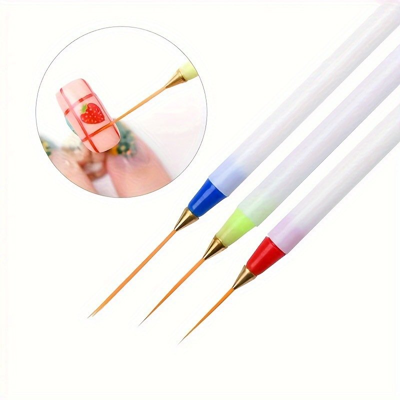 Nail pen 3 sets Painted line pen Plastic rod Fine line pen Nail nail tools