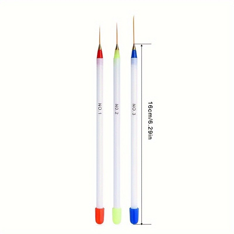 Nail pen 3 sets Painted line pen Plastic rod Fine line pen Nail nail tools