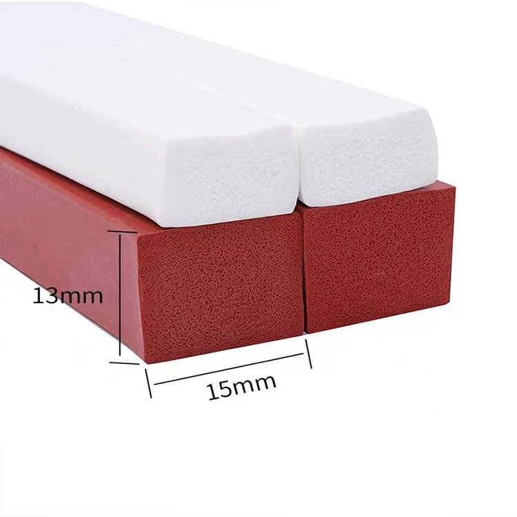 Customization silicon sponge cord sealing rubber sponge strip food industry high-temperature silicone foam cord