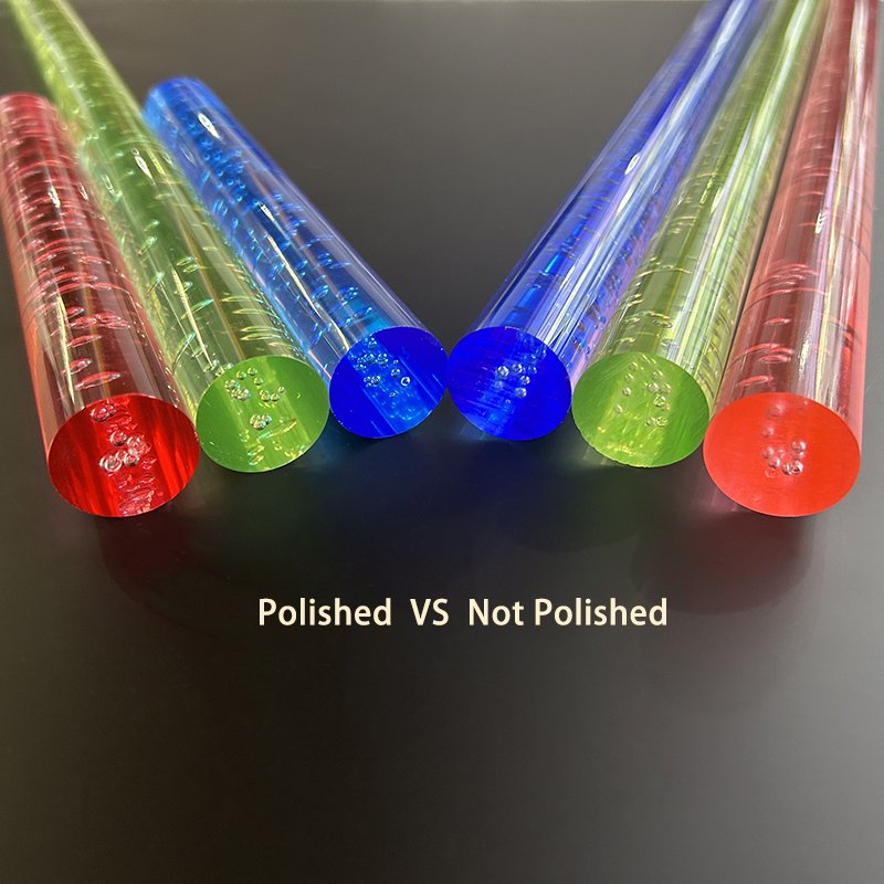 OEM/ODM Transparent PMMA Rod Acrylic Plastic Rod with Cutting and Moulding Processing Polished Finish