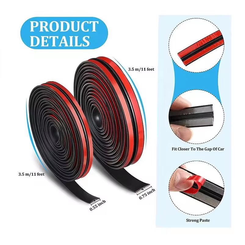 Automotive rubber edging strip, roof windshield sealing, soundproof window rubber strip