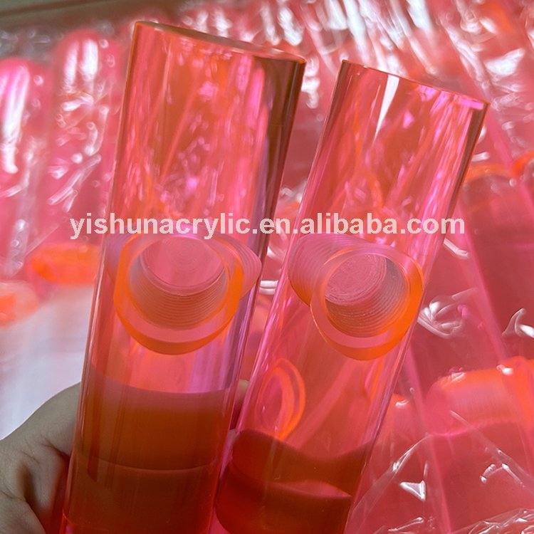 Yishun Factory Custom CNC Machining PMMA Plastic Threaded Acrylic Colorful Rod Processing