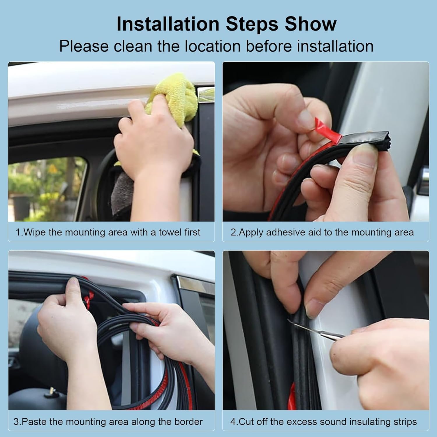 P Z D B Type Car Door Seal weatherstripping Door Rubber Seal Strip Car Sound Insulation Rubber Sealing For Car Rubber