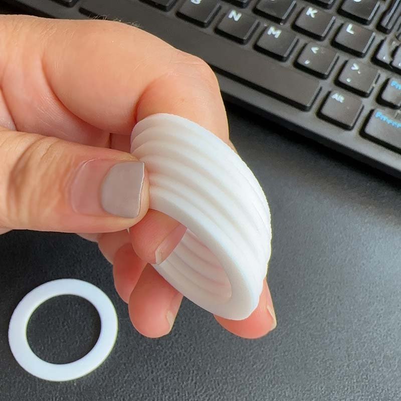 Sealing Gasket Maker Moulded Solid Soft Food Machinery Waterproof VMQ White Silicone Gasket